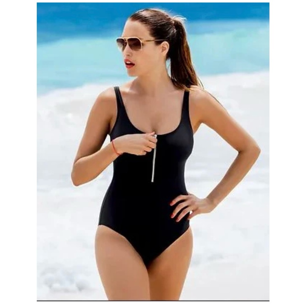 ROSA FAIA ZIPPER ONE PCE SWIM SUIT US8